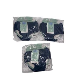 Lot (3) Green Sprouts Reusable Eco Snap Swim Diaper 24M Navy Blue
